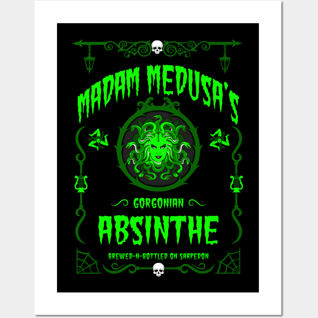 ABSINTHE MONSTERS 17 (MADAM MEDUSA) Wall Art by GardenOfNightmares